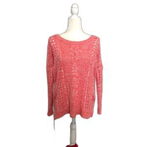 EXPRESS Brand Coral Knit Tunic Style Pullover Sweater Woman's XS